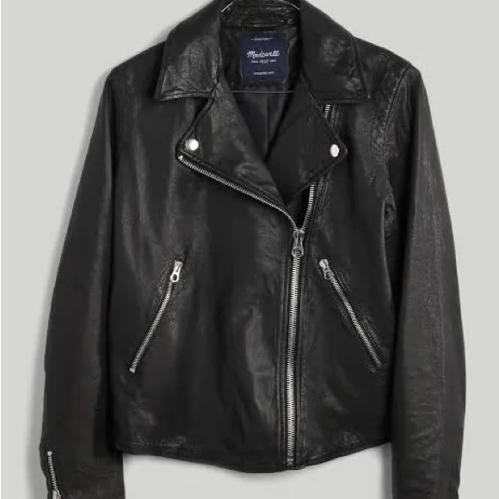 Madewell Washed Leather Jacket - Small
